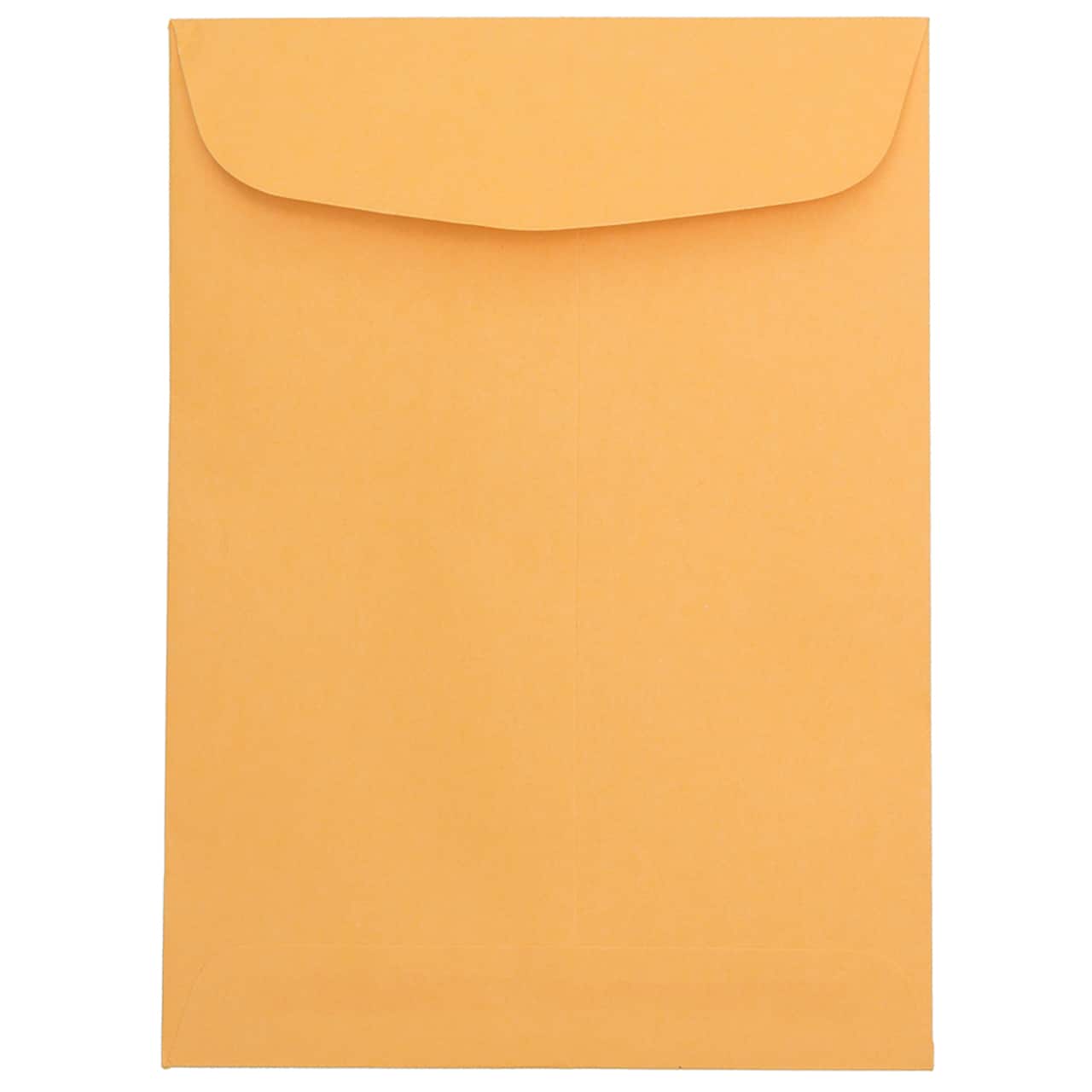 JAM Paper 7.5" x 10.5" Brown Kraft Recycled Manila Open End Envelopes, 100ct.